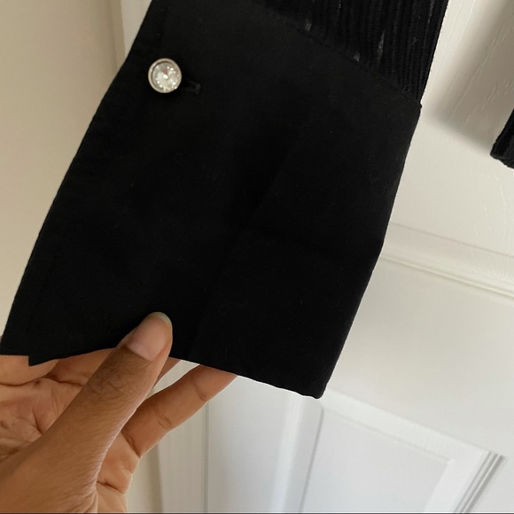 Ribbed Y2K Black Button Up - Picture 6 of 11